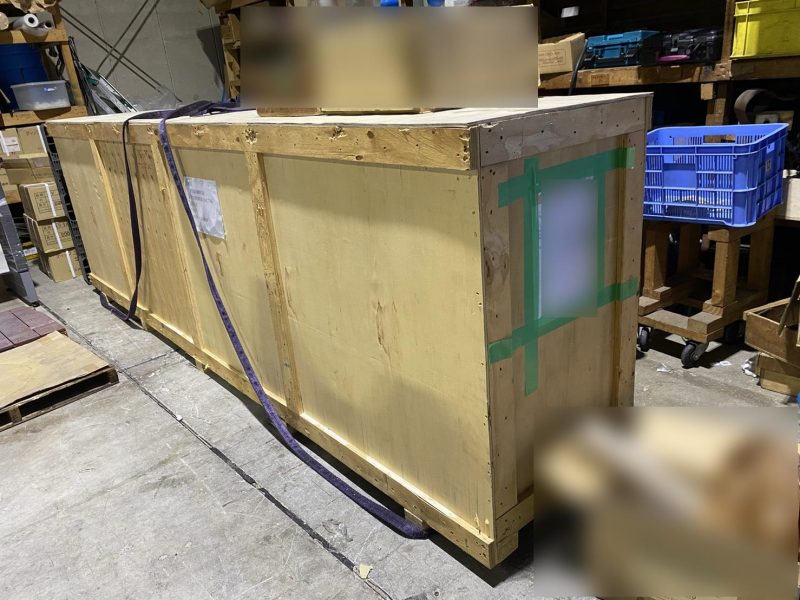 4t平車両木箱梱包製品の配送業務